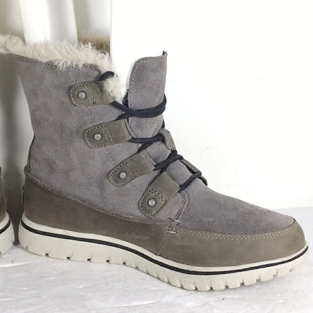 Sorel Women's Cosy Joan US7,5 Quarry Suede Waterproof Faux Fur Lined Snow Boot